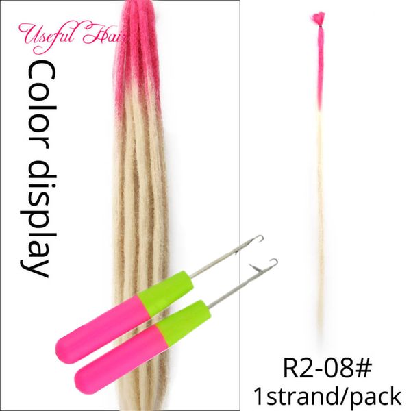 Dreads Extensões Fechaduras de Cabelo Dreadlocks Extensões de cabelo Cor Pura 18 polegadas Loira Ombre Castanho Escuro Bug Sintético Cabelo Para As Mulheres Crochet