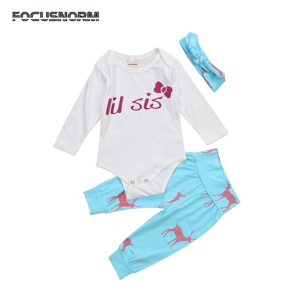 

новорожденный ребенок девушка наряд одежда с длинным рукавом комбинезон длинный олень леггинсы брюки повязка наряды комплект одежды для мале, Pink;blue