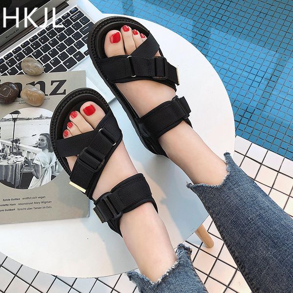 

hkjl running shoes women 2019 new summer snerakers new fashion shoes women sandals roman couple beach shoes a035 y190704, Black
