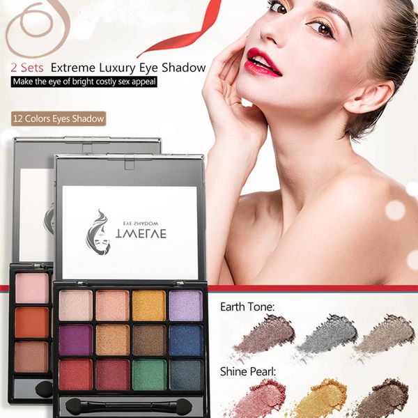 

2019 12 colors professional eyeshadow pallette makeup tools beauty eye shadow palette maquiagem 10w5