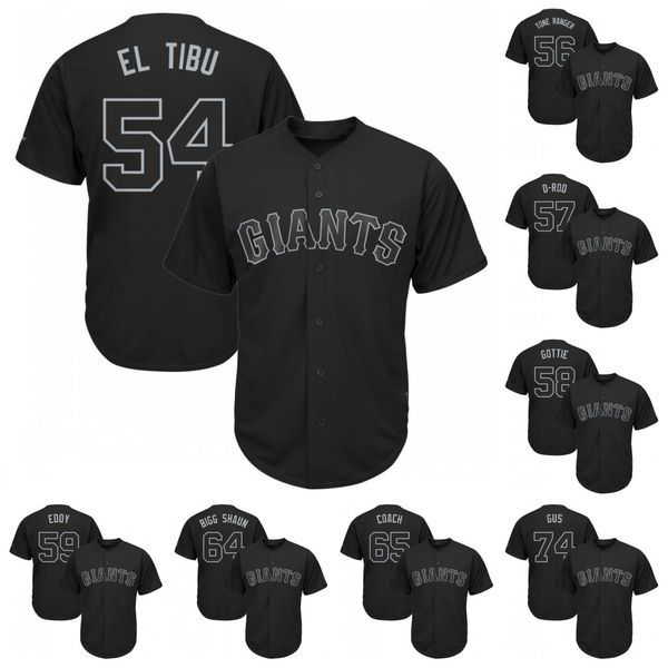 

54 Reyes Moronta EL TIBU San Francisco 2019 Players Weekend Giants Tony Watson TONE RANGER Dereck Rodriguez D-ROD Trevor Gott GOTTIE Jersey