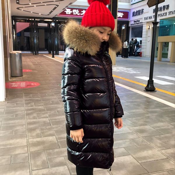 

30 degree 2019 girls clothing winter duck down jackets warm thicken clothes kids boys outerwear parka 3-14y ws1046, Blue;gray