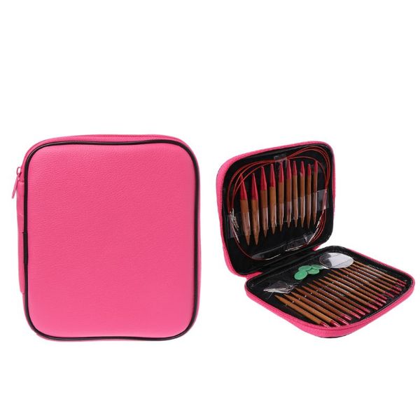 

13 пар в 13sizes съемный круговой набор игл многоцветный трикотаж diy инструменты с застежкой-молнией чехол для хранения d0ac, Black