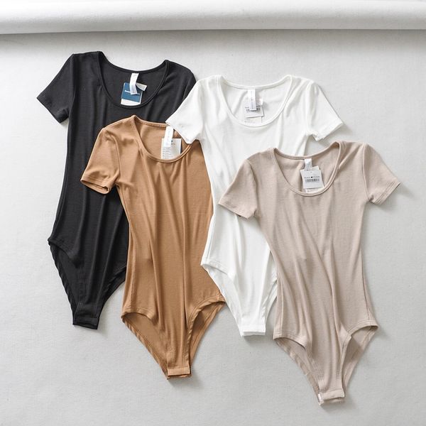 

women's jumpsuits & rompers women basic bodysuit, Black;white