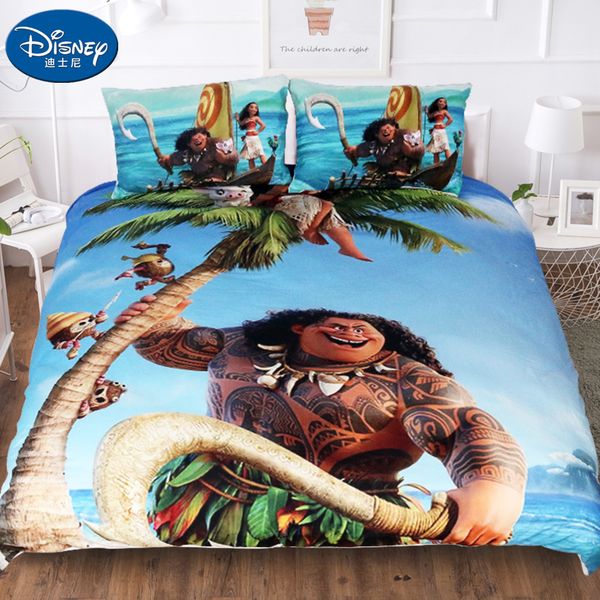 

3pcs maui bedding set her side his side duvet cover pillow case 3d couple kid boy teen girl bed linens twin full
