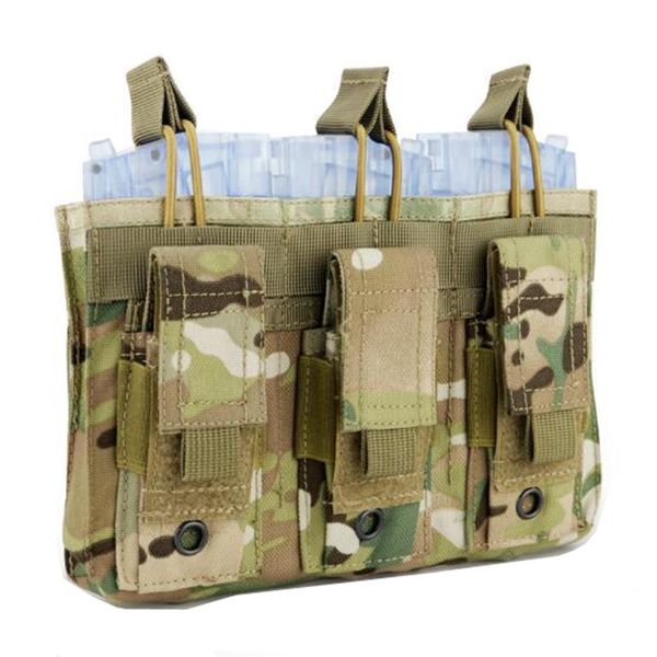 

molle tactical pvc package multi-function triple package(bk de mc green