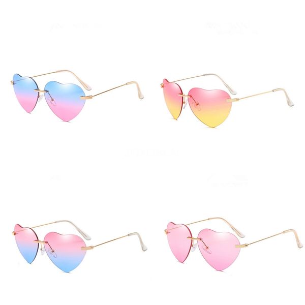 

fashion round heart-shaped sunglasee stylish metallic color film heart-shaped sunglasee reflective bright sunglass #70855, White;black