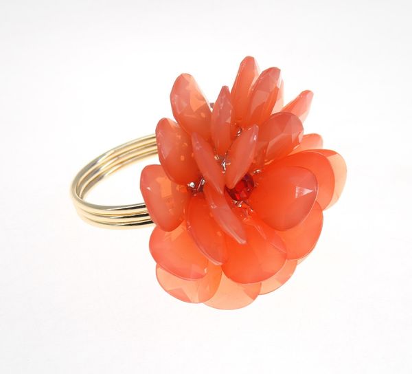 

acrylic flower napkin ring flower napkin holder for wedding many colors 12 pcs