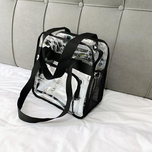 

fashion shoulder handbags messenger crossbody women pvc transparent tote bag for outdoor shopping traveling ornaments
