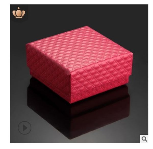 

2020 manufacturer's jewelry box diamond pattern jewelry box customized earring ring gift packaging box wholesale customization