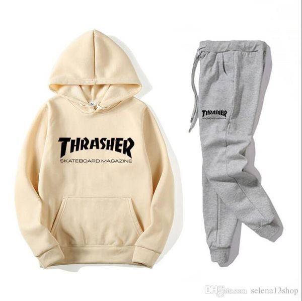 

fashion designer tracksuit spring autumn casual luxury sportswear men track suits thr brand hoodies #2217, Gray