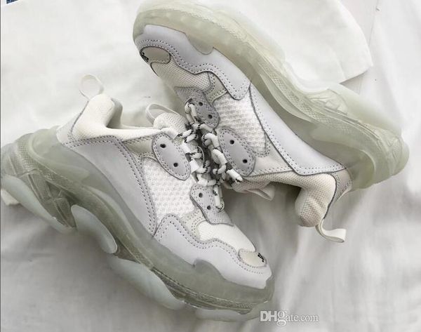 

2019 new luxury crystal bottom casual shoes triple s 2.0 sneaker designer old dad sneaker boots mens women casual shoes sneakers