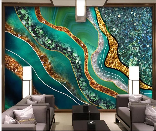 

green wallpapers modern luxury abstract marble wallpapers tv background wall 3d wallpaper