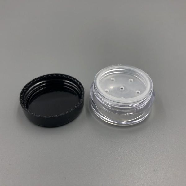1g ml plástico Pó Puff Recipiente Frasco Jar Makeup Jarros Cosméticos Face Pó Blusher Caixa de Armazenamento com Tampas de Sifter