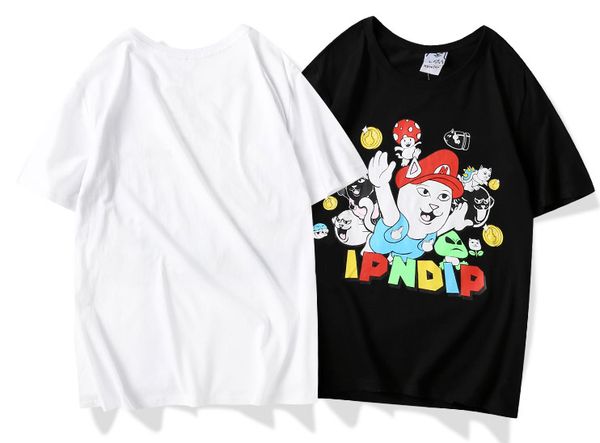 

2020/ripdiptees new brand fashion luxury designer ment shirts classic tee shirts couple leisure street hip hop t-shirt, White;black
