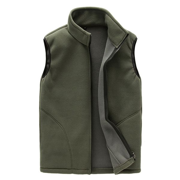 

casual polar fleece vest men autumn winter warm sleeveless jacket waistcoat coats outwear windproof men's thermal soft vest, Black;white