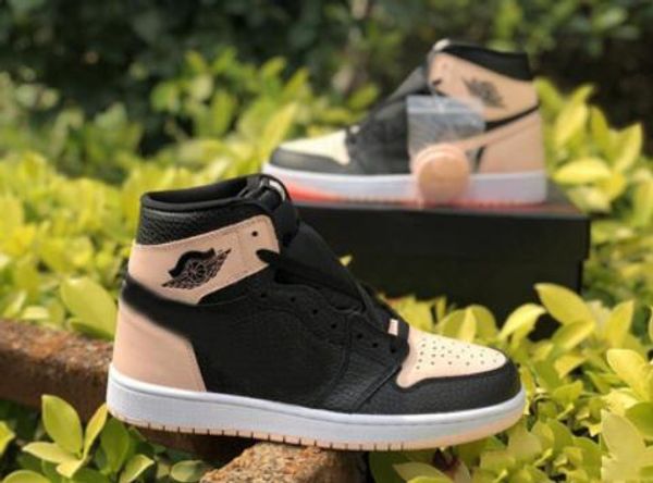 

new 1 high og crimson tint pink black basketball shoes men women 1s crimson tint sports sneakers with box