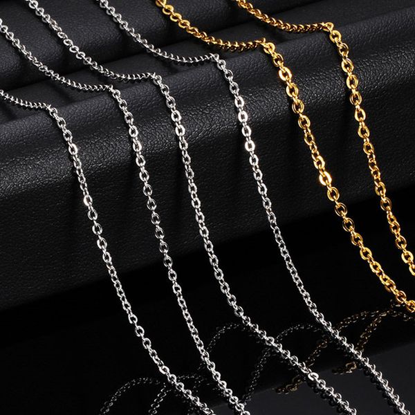 

60cm stainless steel silver chain long link chain necklace jewelry accessories