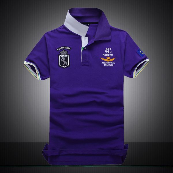 

factory direct explosion summer casual embroidery polo shirt male embroidery air force lapel short sleeve, White;black