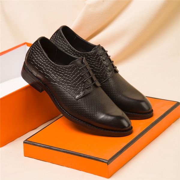 

business gentleman shoes breathable greggo orlato flats men walking wedding party dress luxury designer shoes, Black
