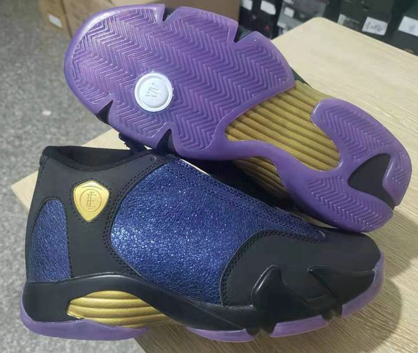 

2020 new 14 doernbecher black court purple multi-color men basketball shoes sports sneakers 14s gs mens trainers zapatos size 13