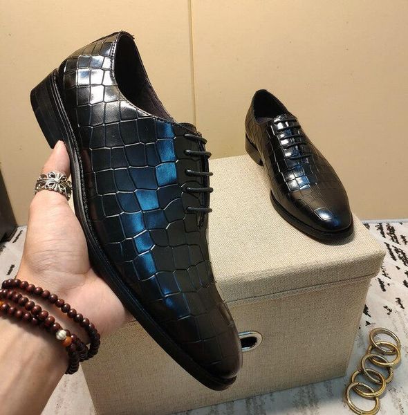 

perfect quality mens trend dress shoes luxury designer lace up pointed shoes office business shoe sophia kokosalaki 38-45, Black