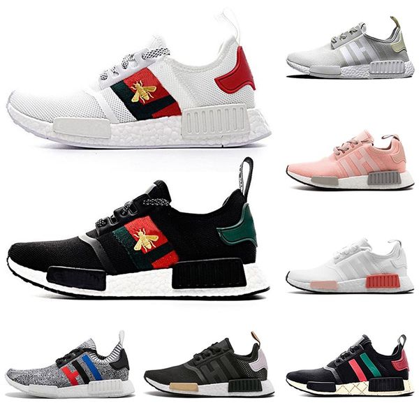 

mens flat shoes for women r1 runner sneakers black white guc honey thunder og classic atmos cream oreo designer sport trainer size36-45, White;red