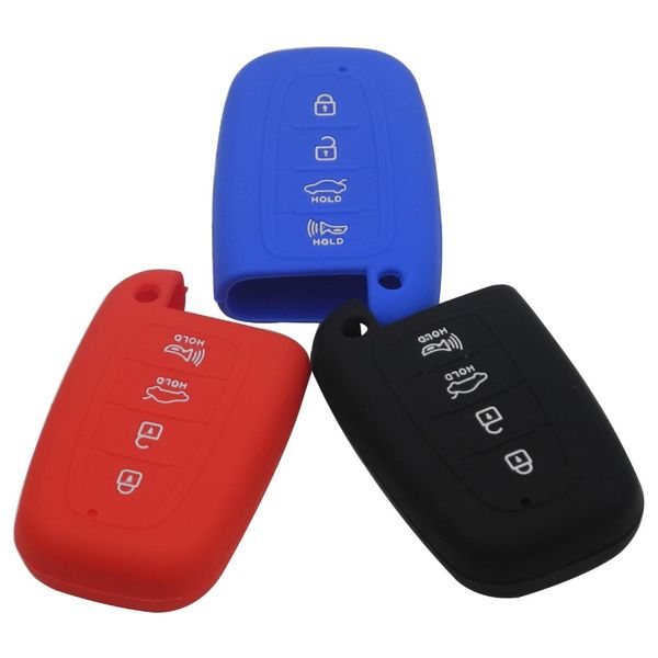 

3 buttons car key case cover silicone shell folding key cover for kia soul sportage car remote smart fob