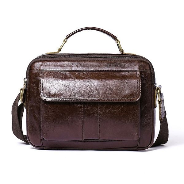 

male handbag genuine leather men's briefcase messenger bag men lapshoulder bag for document computer
