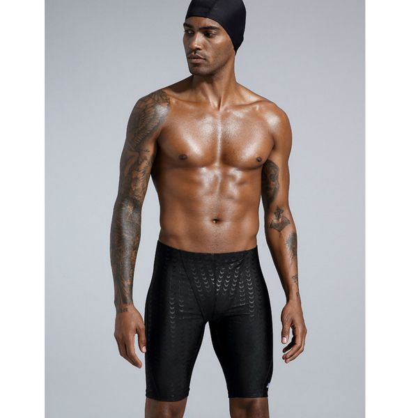 

mens swimming shorts 2020 summer shark skin waterproof swimming shorts men solid color printed skinny swimwear 6 styles sell new