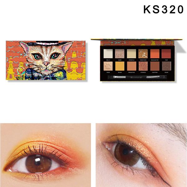 

glitter 12 colors eye shadow palette pigment waterproof matte eye makeup tool oa66
