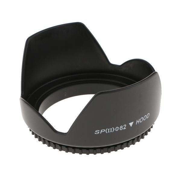 

82mm screw mount reversible tulip flower crown petal shaped camera lens hood