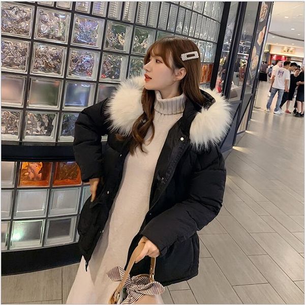 

women in winter plus size women parka thicken women's clothing hooded jackets short women's loose cats coat236, Black