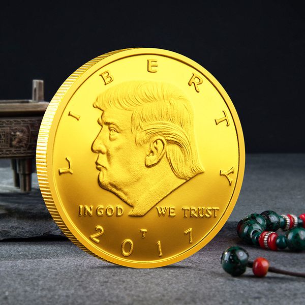 

2017 дональд трамп памятная монета американский президент аватар золотые железные монеты серебряный значок металл ремесло коллекция республи