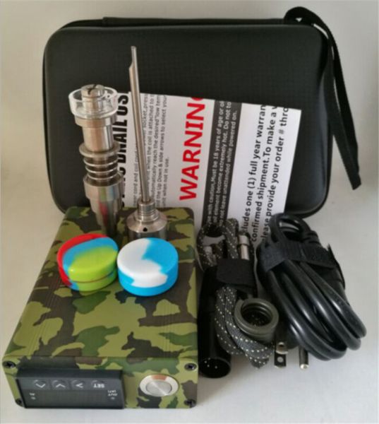 

Dnail Испаритель устройства 10 цветов Dab Enail BOX Quatz стекло Titanium Enail Контроль температуры Mod Kit для Concentrate WAX