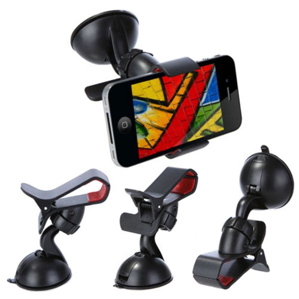 

360 flexible car auto windshield clip mount phone holder stand bracket for iphone samsung galaxy