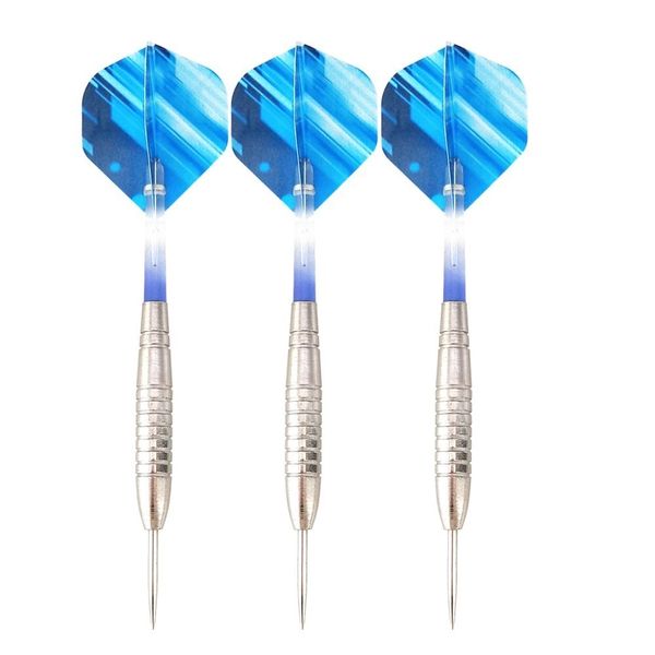 

3pcs 23g professional steel tip darts with nylon shafts indoor dartboard games 6 colors dardos feather leaves other golf products