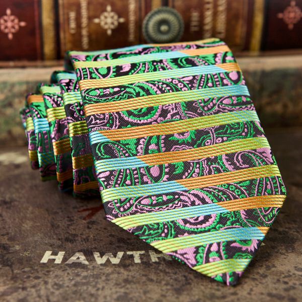 

blue multicolor f14 trendy paisley green mens yellow stripes shipping necktie 100% silk jacquard tie sets hanky wholesale ties wov awra, White;black