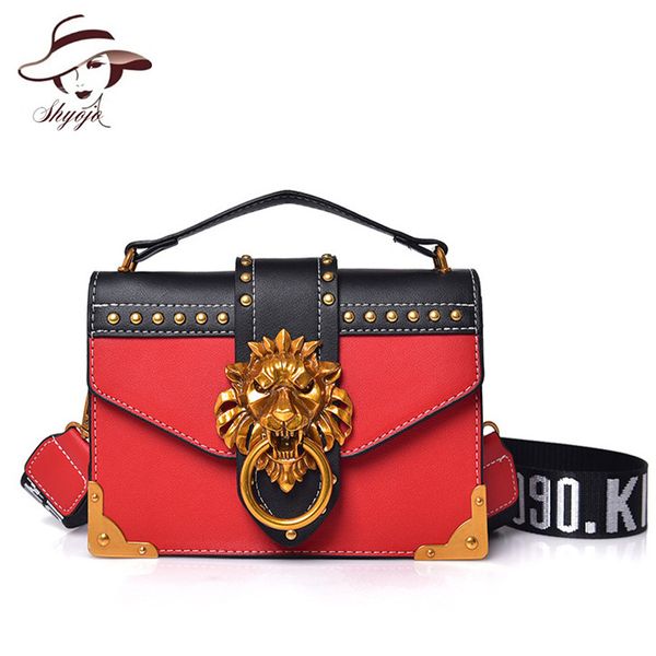 

fashion women messenger bags rivet shoulder bag girls party evening tote small oblique cross package clutch