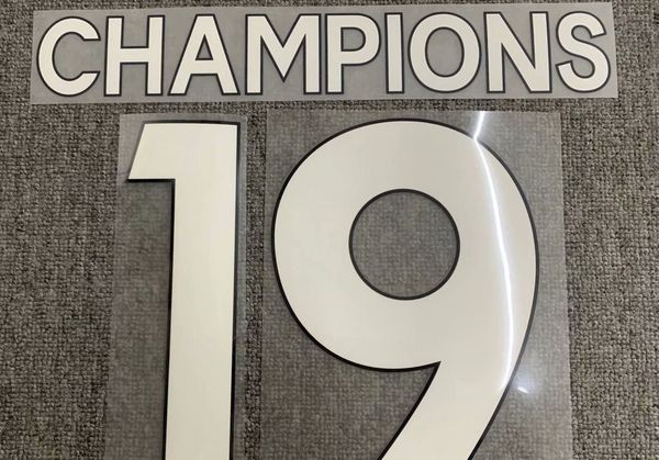 

2020 19 champions nameset heat transfer soccer patch badge