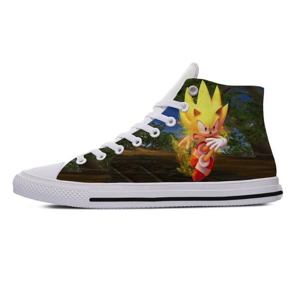 

man canvas walking shoes customized super sonic high shoes independent design cartoon style breathable sneakers for man