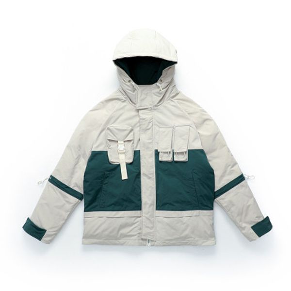 

mens designer thick jackets luxury boys down coat with pockets brand casual warm hooded jacket mens winter clothes wholesale, Black;brown