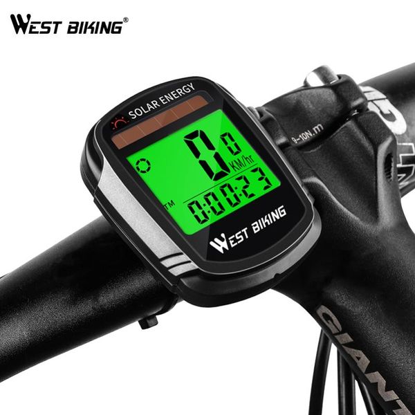 

west biking wireless cycling computer rainproof mtb road bike speedometer odometer multifunctional solar power bicycle computer