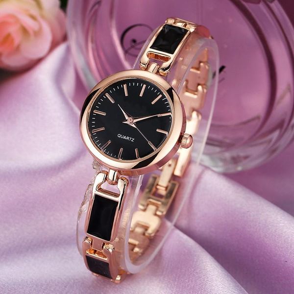 

fashion ladies bracelet watch women watch clock zegarek damski stainless steel rhinestone quartz wrist watch relogio feminino, Slivery;brown
