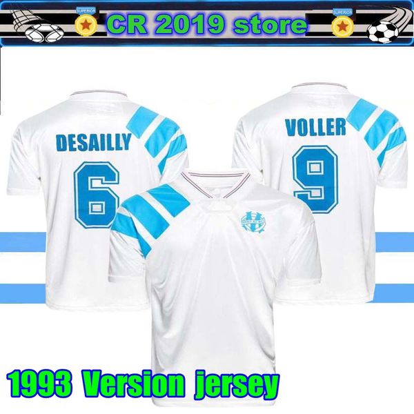 

1993 olympique mar eille retro commemorate football hirt de champ papin boli de ailly occer jer ey voller mar eille football jer ey 92 93