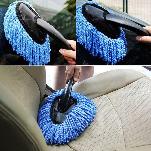 

vehemo with handle for car cleaning brush car wash brush cleaning window mop home auto detailing automobile dust removal