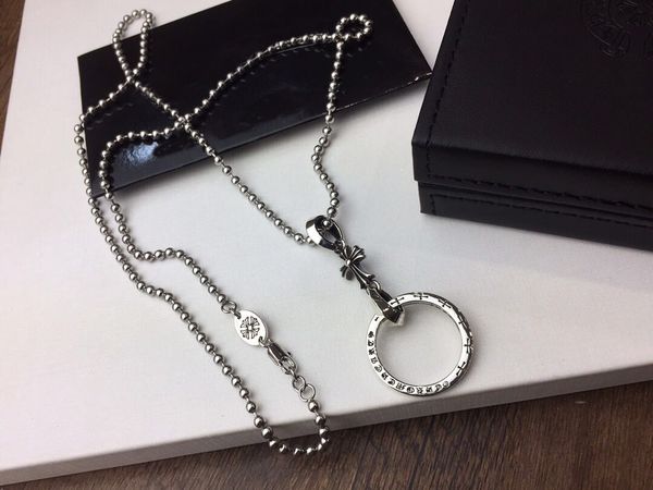 

fashion brand with logo cross skull designer necklace chains for lady design man and women party wedding lovers gift luxury hip hop jewelry, Silver