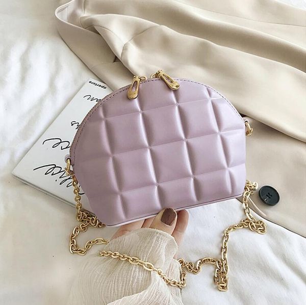 

beach bag new fashion women chain shouder bags plain small shell bag cross body summer handbag