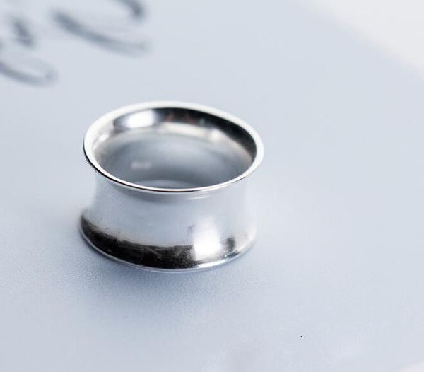 

100% 1pc authentic real.925 sterling silver fine jewelry polished geometric long ring 11mm gtlj1421, Golden;silver