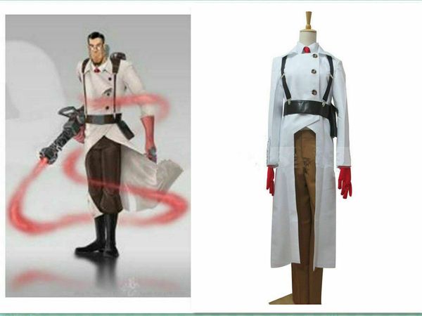 

team fortress 2 медик костюм униформа игры косплей костюм, Black;red